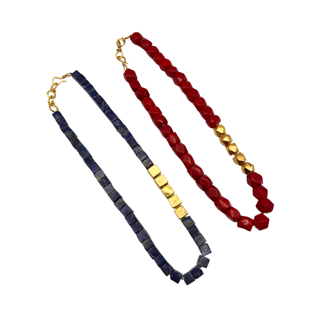 Nocturne - Beaded Necklace (Lapis)
