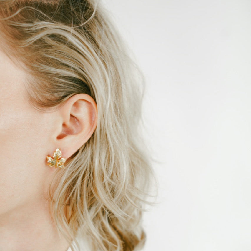 Petite Leaf Earrings