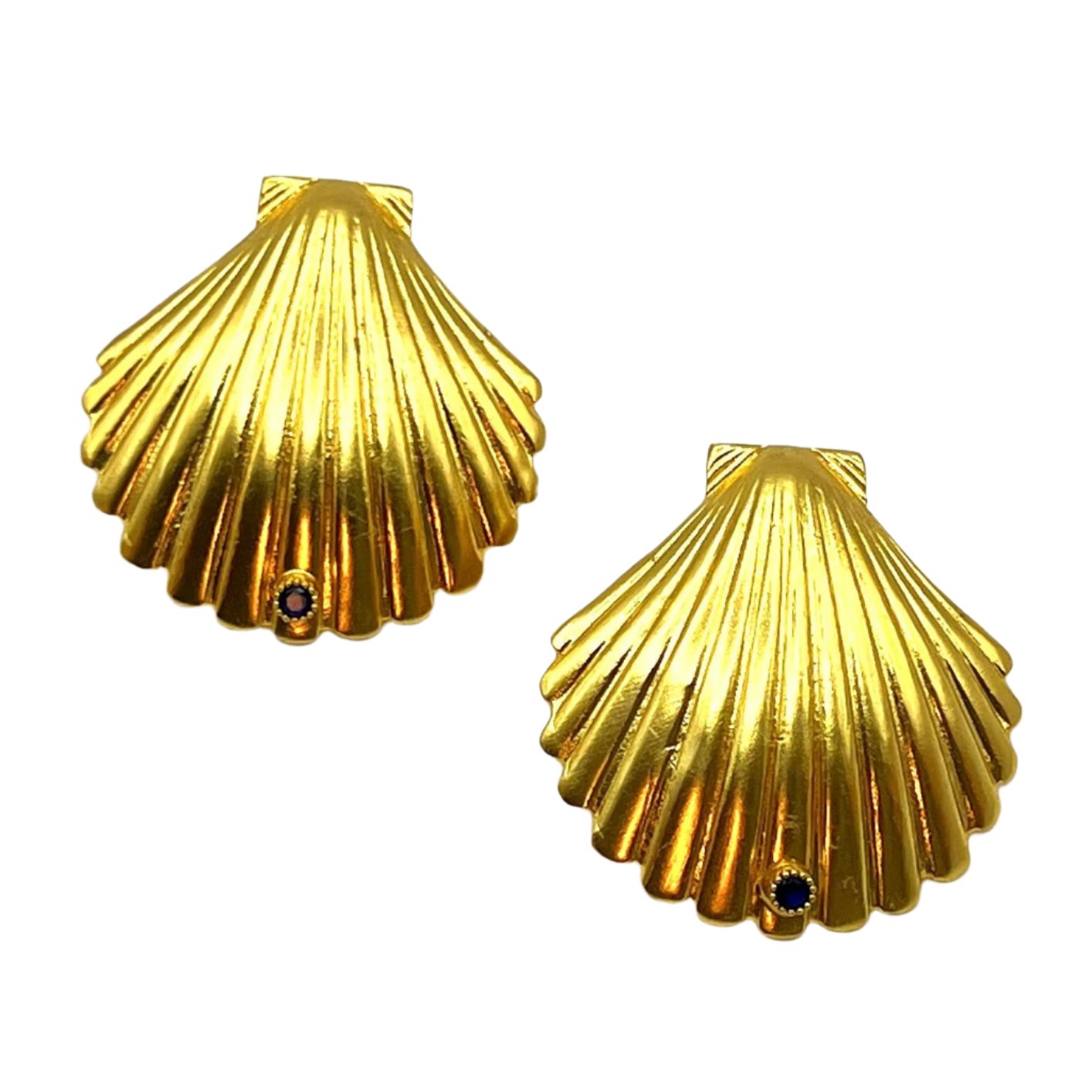 Golden Shell Earrings - Les Reines