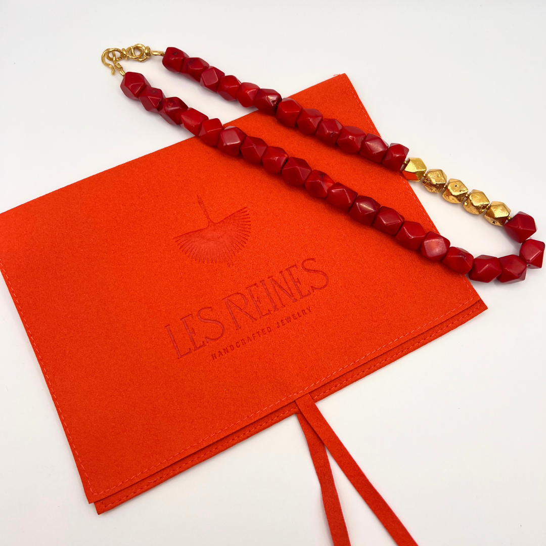 Mirage- Beaded Necklace (Coral)