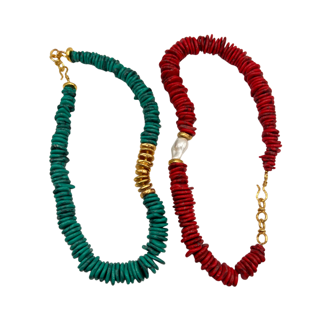 Azur - Beaded Necklace (Arizona Turquoise)