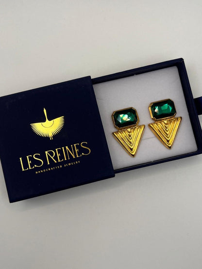 Boucles d'oreilles anciennes en turquoise