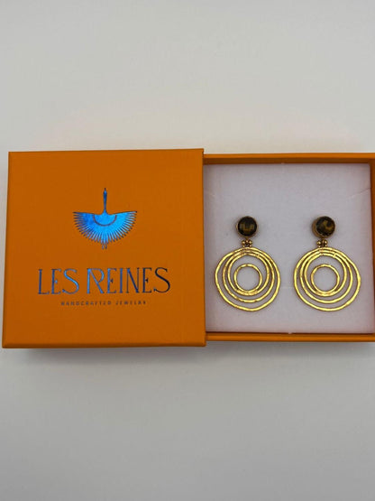 Boucles d'oreilles turquoise archaïques