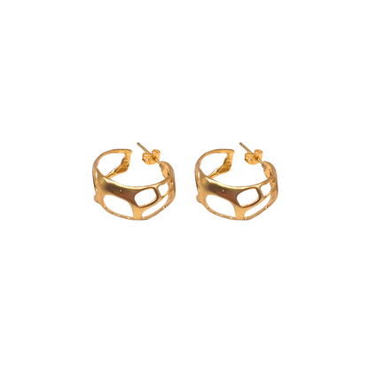 Golden Grid Earrings