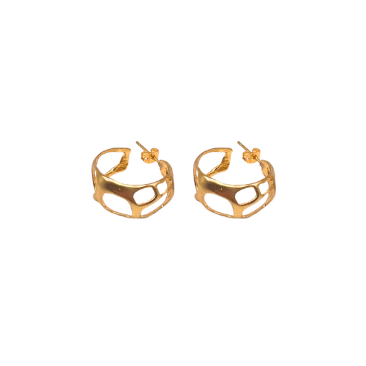 Golden Grid Earrings