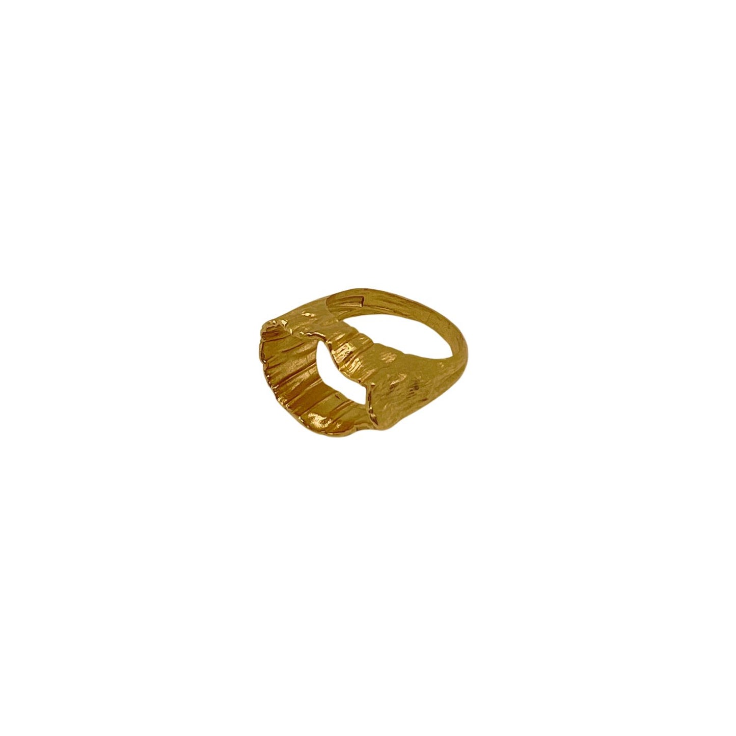 Golden Crêpe Ring