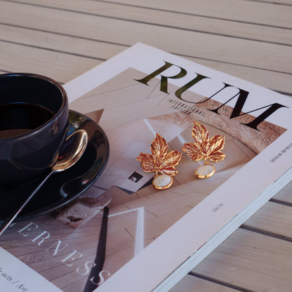 Golden Leaf Earrings