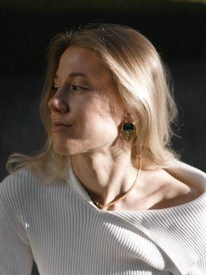 Boucles d'oreilles anciennes en turquoise