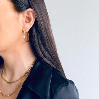 The Cirque Earrings with Pearl