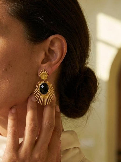 Boucles d'oreilles turquoise archaïques
