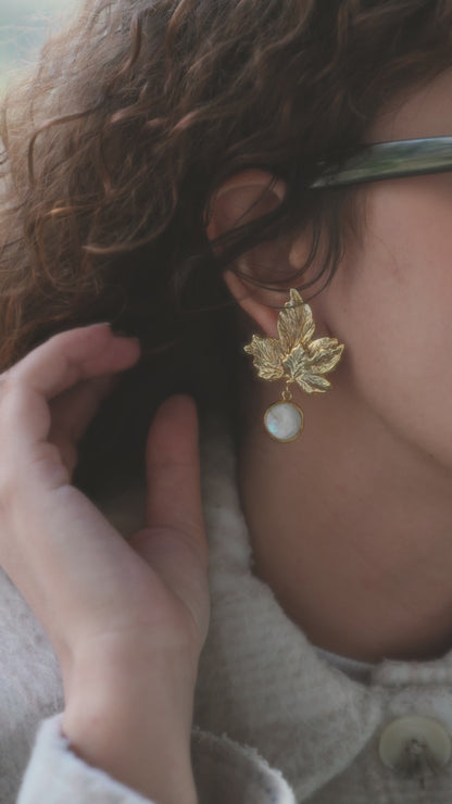 Golden Leaf Earrings